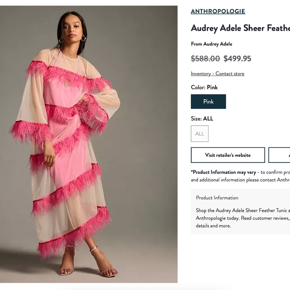 Audrey Adele Sheer Feather Tunic